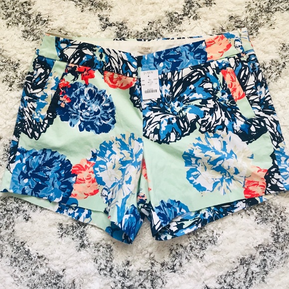 🌼 J. Crew Floral Stretch City Fit - Picture 2 of 8
